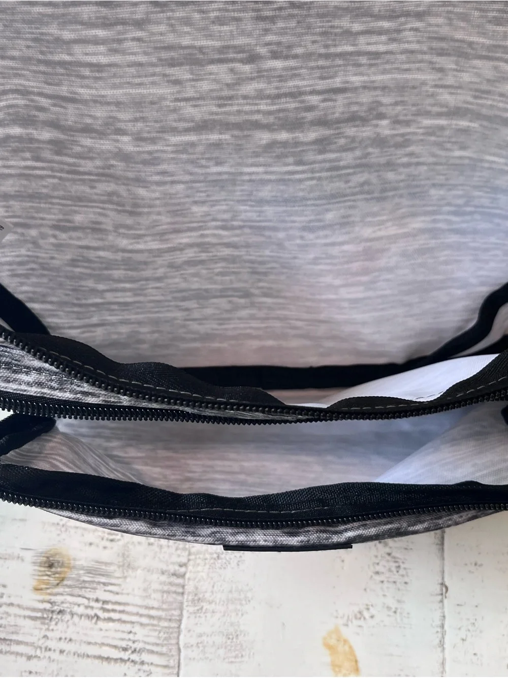 PINK Victoria's Secret Grey Marled Crossbody Belt Bag with Branded Strap